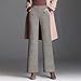 Elastic High Waist Women Wool Straight Pants High Waist All-Match Thicken Trousers