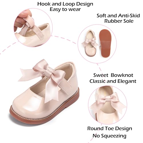 Image of PHIRAMIN Toddler Girl Mary Jane Dress Shoes-Little Girl School Uniform Shoes for Wedding Party