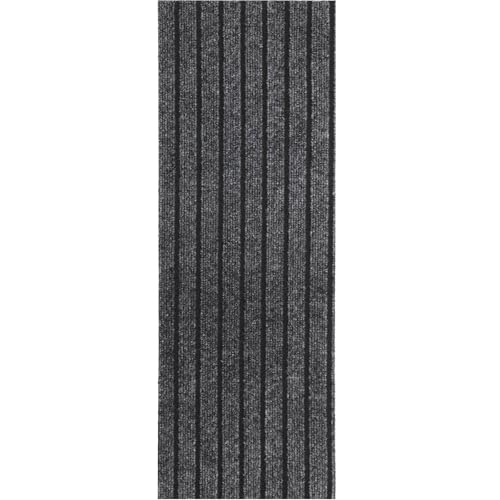 Alfombrilla antideslizante para escaleras gris oscuro de 26x75 cm
