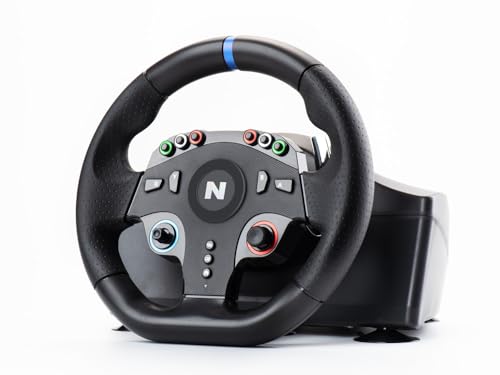 Image of Nitho Drive Pro ONE Competition - Gaming Racing Wheel with Separate Shifter and Floor Pedals, 270 Degree Zero Dead Zone Steering Wheel for Racing Simulator on Windows PC Only