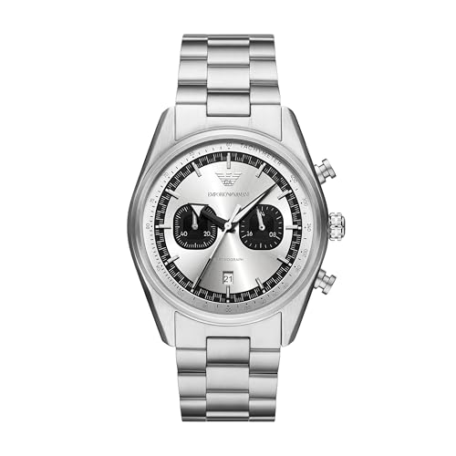 Montre chronographe Emporio Armani homme en acier inoxydable raffiné