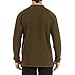 Smith's Workwear Mens Sherpa Bonded Thermal Henley Pullover Jacket, Olive, Medium US