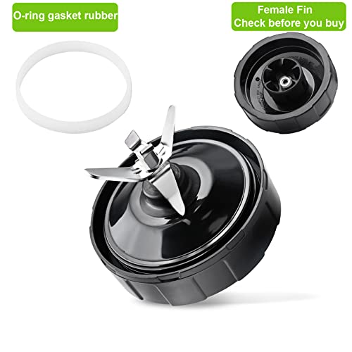 Ninja Blender Replacement Parts – Premium Ninja Blender Blade 6 Fin – Heavy Duty Stainless Steel And Food-Grade Plastic For Smoothie Cup – Leakproof Sealing Ring #TOP4