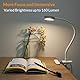 LEPOWER Klemmleuchte LED Leselampe Leselicht Buchlampe mit veränderbaren Farben Klemm-Nachtlicht für Schreibtisch, bett und Computer bettlampe(Weiß)