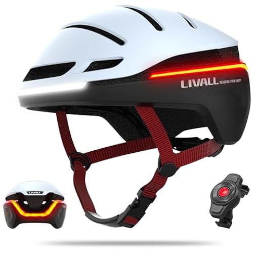 LIVALL EVO21 Smart Bike Helmet with Light, Smart Helmet with Wide-Angle Light | Turn Signals | Brake Warning Light | Fall Detection, Bike Helmets for Men Women, Bicycle Helmet for Urban Commuter