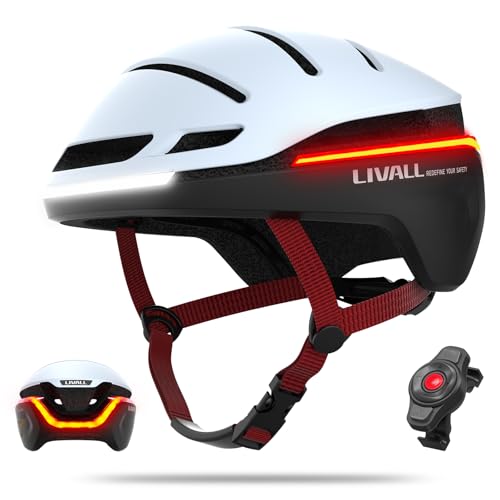 Image of LIVALL EVO21 Smart Bike Helmet with Light, Smart Helmet with Wide-Angle Light | Turn Signals | Brake Warning Light | Fall Detection, Bike Helmets for Men Women, Bicycle Helmet for Urban Commuter