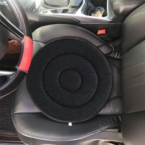 360° Rotating Seat Cushion, Soft Non Slip Swivel Seat Cushion for Car, 360° Degree Rotating Round Seat Cushions, Ergonomic Design Odorless Rotatings Cars Seats 360° for Car, Sedan and Truck (D)