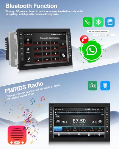 Autoradio Golf 4 Android 15 CAMECHO double Din écran tactile