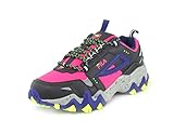 Fila Womens Oakmont TR Pink Glo/Mazarine Blue/Metallic Silver Sneaker - 8