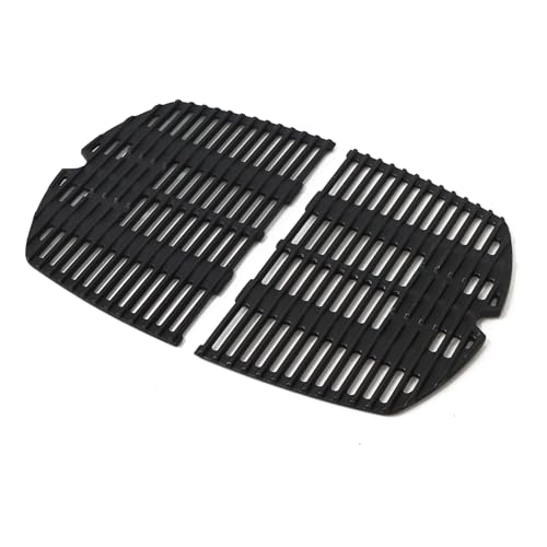 GIRXZYBX Grillrost für Weber Q200, Q220, Q260, Q2000, Q2200, Q2400 Gasgrills, 27,3 x 38,9 cm, 2Pack, Gusseisen, Rechteckig
