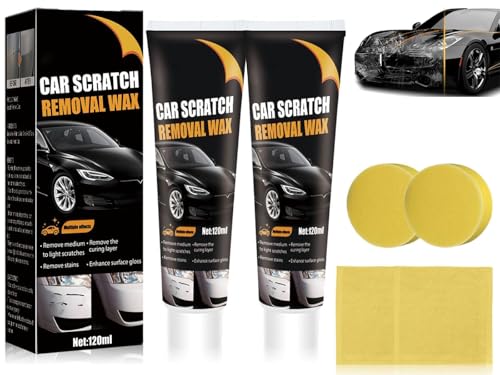 Kratzer Entferner Auto, 2 Stück Blitzentferner für Fahrzeuge, Auto Politur Set für Tiefe Kratzer, Autopolitur Paste Auto Kratzer Reparaturpaste Schnell für Cars Verschiedene Oberflächen
