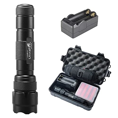 UltraFire WF-502B Mini Flashlight with Holster,Super Bright 1000Lumen Single Mode LED Flashlight, Duty Belt Flashlight Holster for Tactical,Outdoor EDC Handheld Flashlight Include UFB26 and Charger