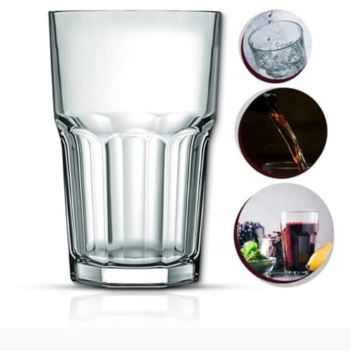 Jogo Conjunto Kit 6 UND Copo De Vidro 310 ML Água Suco Refrigerante Drink PremiumFBK