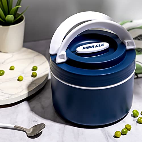 Image of Pinnacle Prime Stainless Steel Insulated Lunch Box (600ml) |Lunch Box for Kids & Office Women| Leak Proof | Tiffin Box for Office for Men | Hot Upto 4hrs | Lunch Box for School | Green (Blue)