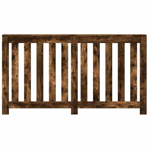 Cache-radiateur chêne fumé 149x20x82 cm en bois d'ingénierie - 6