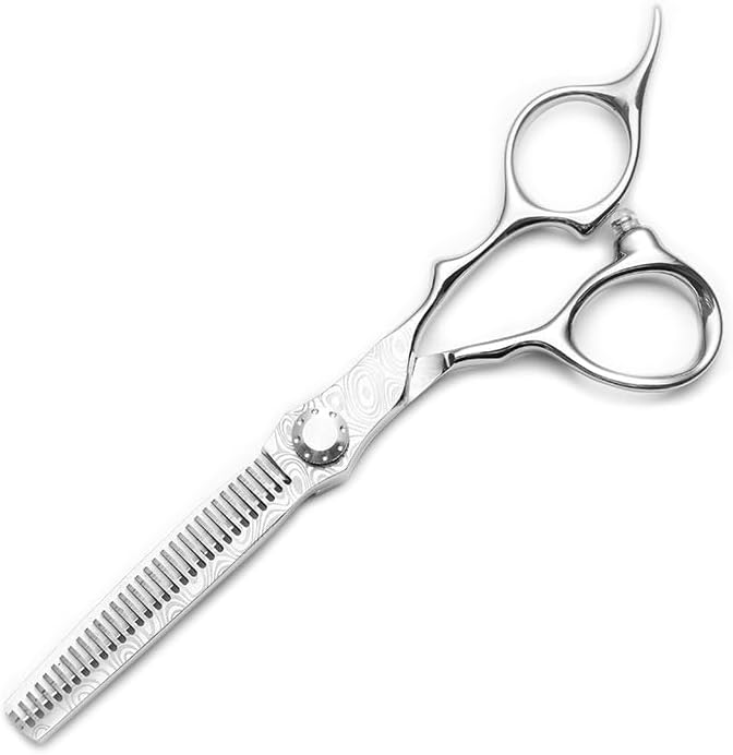 Hair Cutting Shears, 6 Inch Professional 9CR13 Steel Silver Hair Cutting Scissors Haircut Thinning Barber Cut Shears Hairdressing Scissors Set(