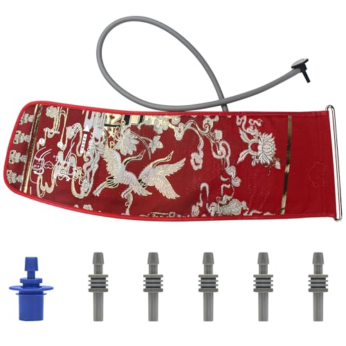 Small Blood Pressure Cuff for Pediatric/Kids, Child Blood Pressure Cuff(15-24cm) with 6 Different Blood Pressure Connectors are Compatible with Almost All Bp Monitors(Red)