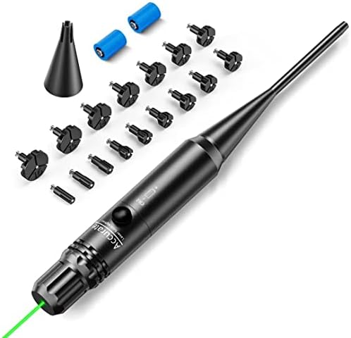 EZshoot Bore Sight Kit for .17 to 12GA Caliber Rifles Pistols Green Laser Sight Boresighter with Big Button Switch — view 7