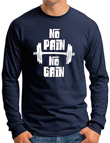 T-shirt homme muscle fitness OM3 vêtement de sport bleu marine XL