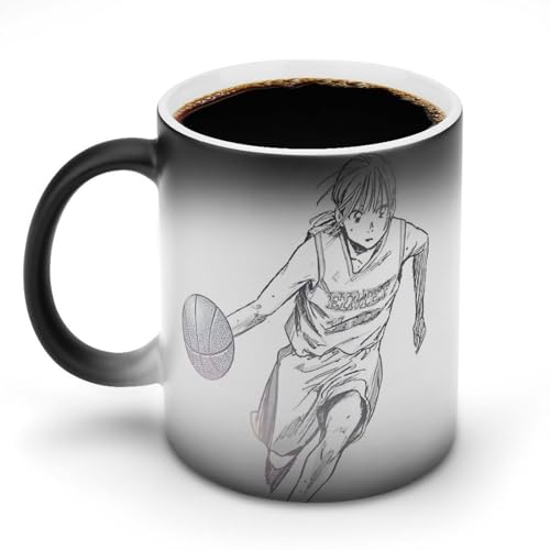 アオのハコカップ グラス 二重構造 熱で色が変わるマグカップ コーヒーカップ 温感変色マグカップ カスタムメイド コーヒーカッ ハンドル磁器 ウォーターカップ ド 陶器 耐熱 湯飲み マグ