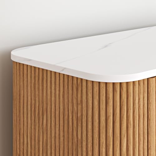 [en.casa] Komoda Kokunse z 6 szufladami 120 x 42 x 78 cm imitacja dębu