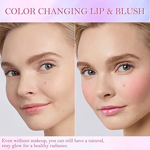 Erinde Moisturizing Blush, Color Changing Rouge Blusher For Cheeks And Lips Balm, Multi-Use Cream Liquid Blush, Waterproof Blush Gel For Cheeks & Lips Gloss, Glossy Shiny Finish Blush Makeup #TOP3