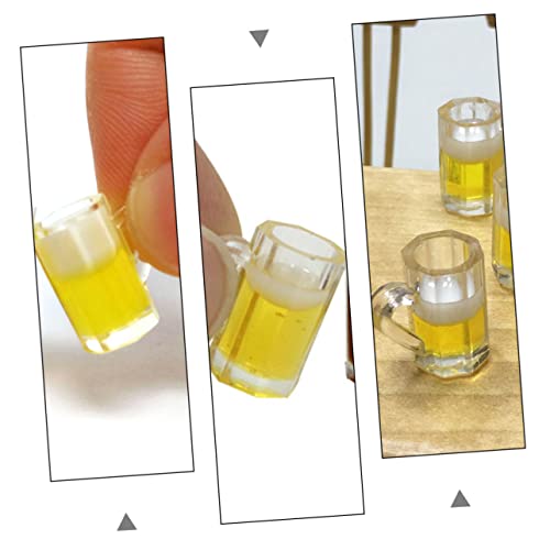 SEWACC 40 Pçs Simulação Caneca De Cerveja Miniture Decoração Acessórios De Boneca Mini Acessórios Pa