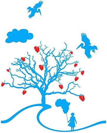 Magnet African Heart Trance Plant Car Magnetic Vinyl Bumper Sticker 5'' x 4''