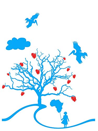 Magnet African Heart Trance Plant Car Magnetic Vinyl Bumper Sticker 5'' x 4''