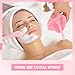 2 Sets Pink Plastic Heart Shaped Facial Mask Mini Mixing Bowl with Stirring Spatulas DIY Facemask Spa Salon Bowls Skin Care Supplies Applicator Tools