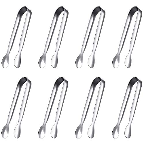 8 Pezzi Pinze per Ghiaccio，Pinze da Zucchero，Pinze...