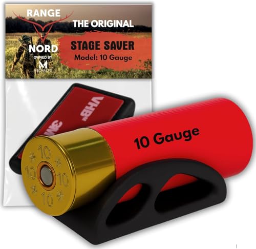 Rangenord Shotgun Shell Holder 10 Gauge Shotgun Ammo Shell Holder Shotgun Accessories for 10 Gauge Shotgun Shells with 3M Tape (Made PA12-plastic)