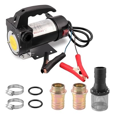 Diesel Transfer Pump 12V DC 10GPM Portable Fuel Transfer Pump 200W For Transferring Diesel, Kerosene, Machine, Self Priming Transfer Pump Kit