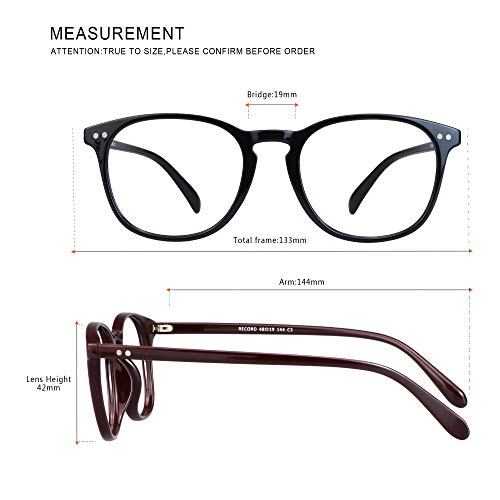 Image of Blue Light Blocking Glasses 3 Pack Square Frame Computer Gaming Reading Glasses Men Women Anti Eyestrain