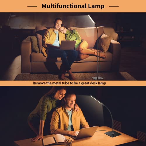 Ifalarila Floor Lamp, Reading Lamps Floor Standing [120 Leds With 3 Color Mode 3000K-6000K & 10 Brightness Setting] Dimmable Desk Light With Flexible Gooseneck For Living Room Bedroom Office #TOP3