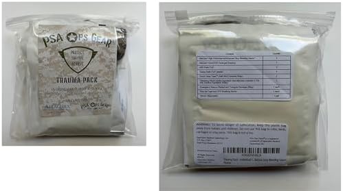 Trauma Pack – Individual First Aid Kit (IFAK) – Emergency Medical + Trauma Supplies with AllaQuix High Performance Stop Bleeding Gauze