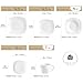MALACASA Porcelain Dinnerware Sets, 60 Piece Square Plates and Bowls Sets for 12, Gray White Kitchen Dish Set with Dinner Plates Set, Dishes, Cups and Saucers, Modern Dinnerware, Series Julia