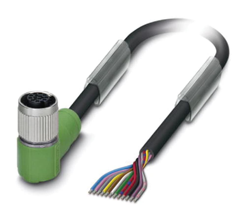 PHOENIX CONTACT SAC-12P-10.0-PVC/FR SCO Sensor/Aktor-Kabel, 12-Polig, A Kodierung, 10m Kabellänge, Schwarz