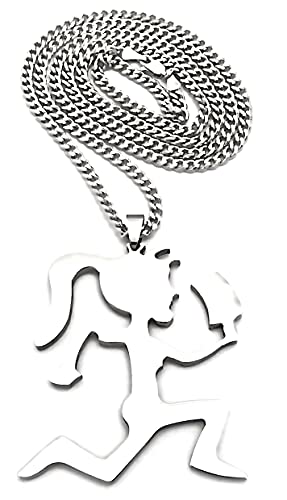 GWOOD Juggalette Pendant Necklace with Cuban Link Chain