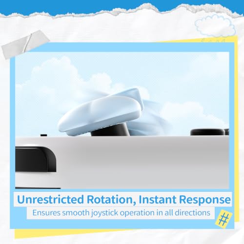 Image of GeekShare Thumb Grips, Cute Weather Mood Silicone Joystick Caps, Lightning Rain Cloud Design Analog Stick Covers Compatible with Nintendo Switch /OLED /Lite, 4PCS