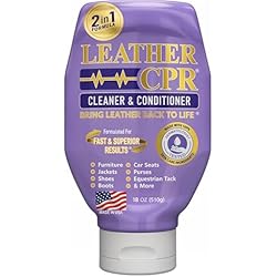Leather CPR Cleaner and Conditioner 18oz. Bring Leather Back To Life on Furniture, Car Seats, Handbags, Jackets, Boots, Saddles, Purses & Shoes. Restores Shine, Softness & Color to Real Leather