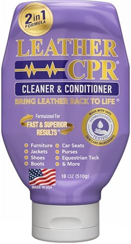 Leather CPR Cleaner & Conditioner 18oz - Cleans, Conditions, Restores & Protects Leather Furniture, Handbags, Car Seats, Interior, Jackets, Boots, Purses, Shoes, Couch, Saddles, Tack & More