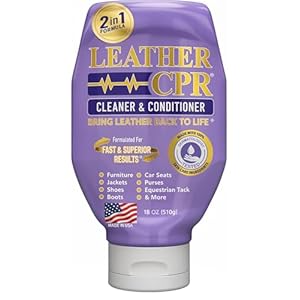 Leather CPR Cleaner & Conditioner 18oz – Cleans, Conditions, Restores & Protects Leather Furniture, Handbags, Car Seats, Interior, Jackets, Boots, Purses, Shoes, Couch, Saddles, Tack & More