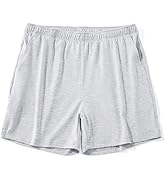 AIMPACT Mens Lounge Shorts Breathable Soft 4 Inch Lightweight Simple Active Shorts Sleep Bottoms