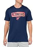 adidas Men's FC Dallas MLS Short Sleeve T-Shirt, Navy Blue, Medium