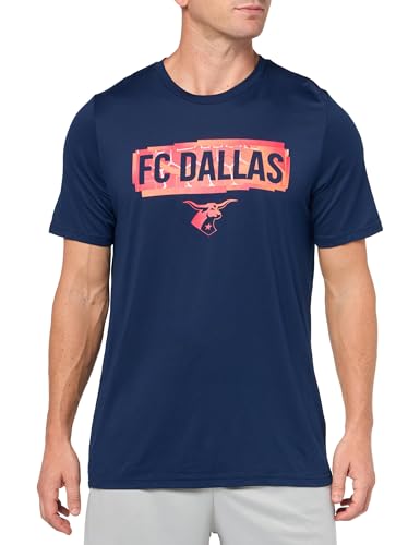 adidas Men's FC Dallas Local Pop Short Sleeve Pre-game T-shirt, Team Navy Blue, X-Large