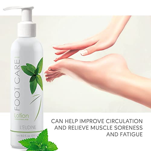 L’eudine Foot Lotion – Pack Of 6 - Foot Care Cream With Arnica, Cocoa Seed Butter, Vegetable Glycerin, Mint – Foot Lotion For Dry Cracked Feet And Calluses – Refreshing And Moisturizing Foot Cream #TOP5