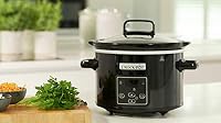 Crockpot Digital-Schongarer Slow Cooker | einstellbare Garzeit | Warmhaltefunktion | 2,4 Liter (1-2 Personen) | Schwarz [CSC061X] – Ansicht 9