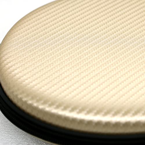Rintifia® Ping Pong Paddles Case Hard Shell，Convenient Gift For Table Tennis Fans To Carry Their Bats Waterproof And Drop-Proof Holds 1 Killer Racquet Or 2 Short-Handled Racquets(Pale Gold #TOP5