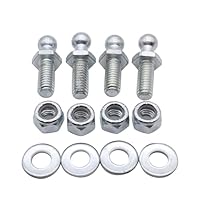 SHLPDFM 4x Kugelzapfen für Gasdruckfeder Heckklappe Stoßdämpfer 10mm Kugelkopf M8 Gewinde(Gewindelänge 19mm)